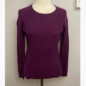 12-23 Charter Club Luxury Sweater 100% Cashmere Size XS Maroon Red Crew Neck NWT